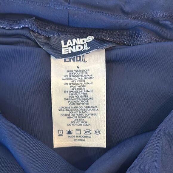 Lands End Swim/Board Shorts Navy White Polka Dot NEW 4 - Picture 7 of 10